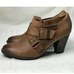 Clarks Indigo Heath Woodlark Brown Ankle Booties